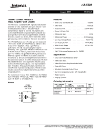 Datasheet HA9P5020-5 manufacturer Intersil